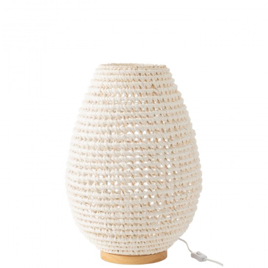 J Line Lampe Metal Torsade Blanc L38xB38xH55 cm JLine 53757 by Jolipa 53757.