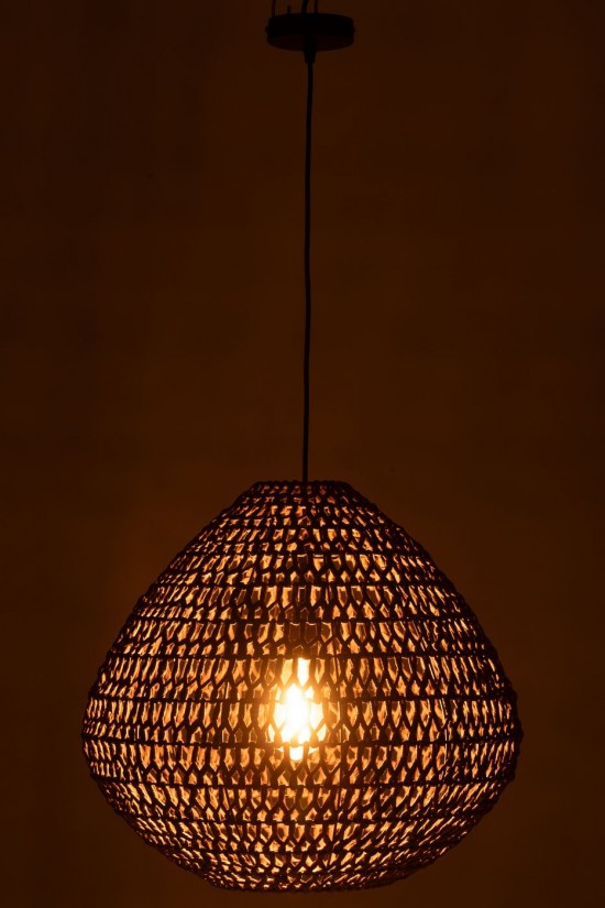 J-Line J Line Plafonniers Plafonnières Jolipa Plafonnier Metal Torsade Fonce Naturel.