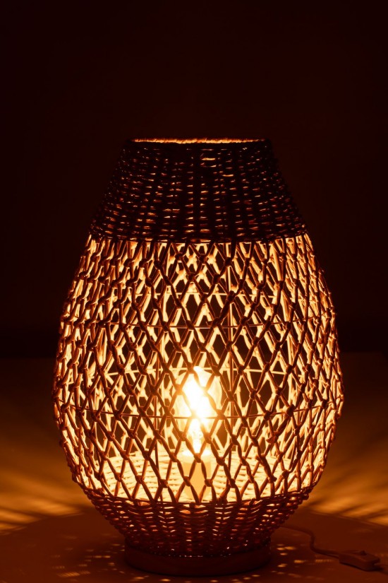 J-Line J Line Ampoules Jolipa Lampe Metal Torsade Fonce Naturel Large.