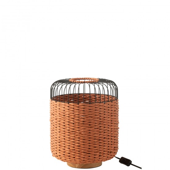 J Line Lampe Metal Orange L27xB27xH35 cm JLine 53772 by Jolipa 53772.