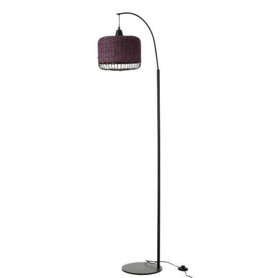 J Line Lampadaire Lanterne Metal Mauve L56xB27xH168 cm JLine 53785 by Jolipa 53785.
