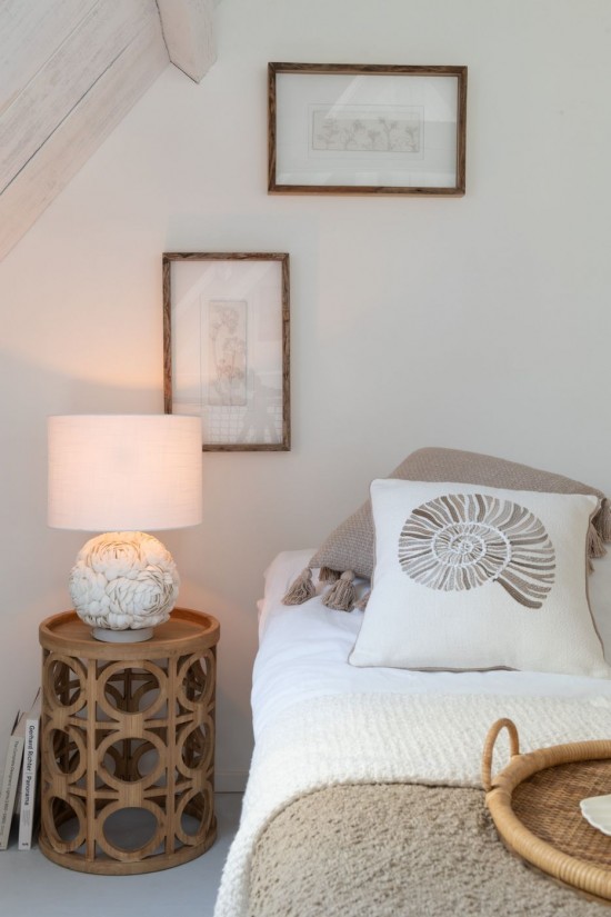 Jolipa Lampe Coquillage Blanc Small.