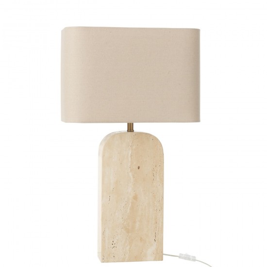 J Line Lampe Travertin Beige L40xB20xH71 cm JLine 53865 by Jolipa 53865.