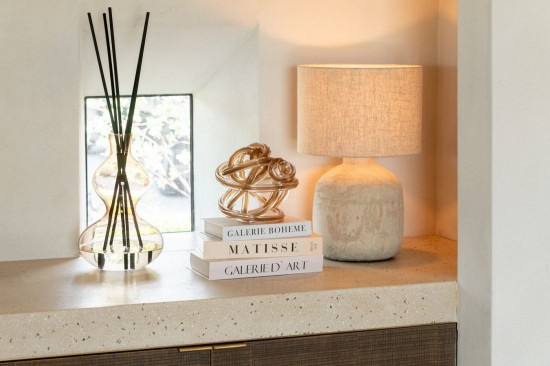 J-Line J Line Ampoules Lampe Mia Terre Cuite Beige Small.