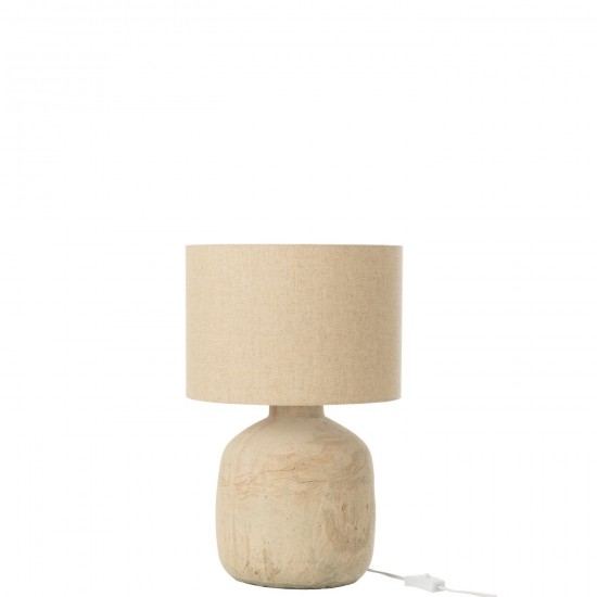 J Line Lampe Mia Terre Cuite Beige Small L30xB30xH47 cm JLine 53868 by Jolipa 53868.