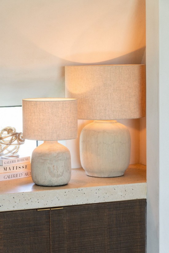 Jolipa Lampe Mia Terre Cuite Beige Large.