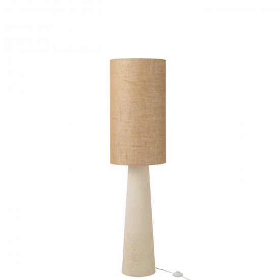 J Line Lampadaire Ava Fibre De Verre Jute Naturel Small L35xB35xH140 cm JLine 53872 by Jolipa 53872.