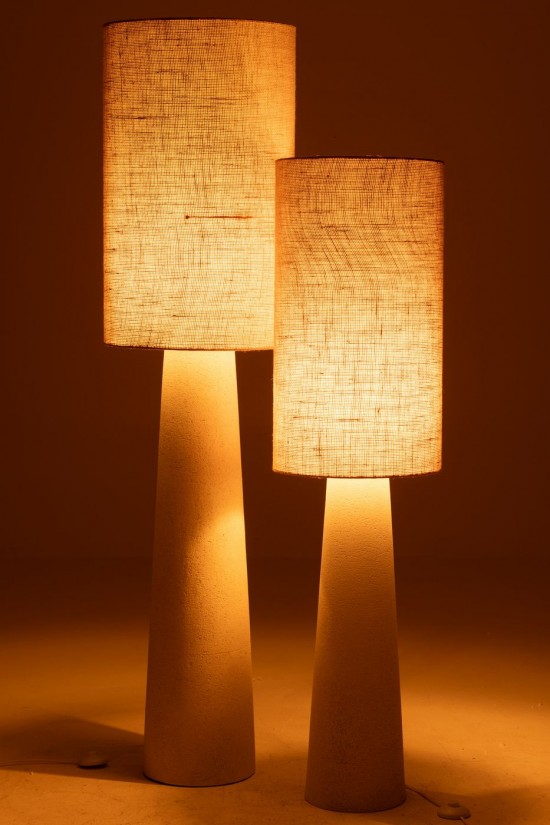 J-Line J Line Lampadaires Lampes Raides Debouts Sur Pied De Sol Lampadaire Ava Fibre De Verre Jute Naturel Large.