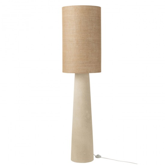 J Line Lampadaire Ava Fibre De Verre Jute Naturel Large L42xB42xH169 cm JLine 53873 by Jolipa 53873.