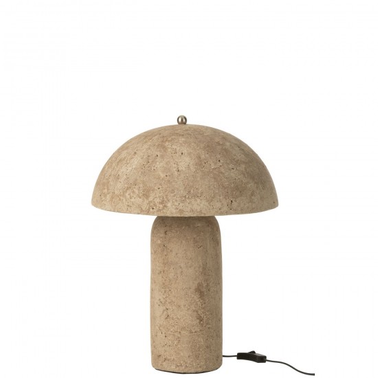 J Line Lampe Champignon Papier Mache Beige L37xB37xH50 cm JLine 53876 by Jolipa 53876.