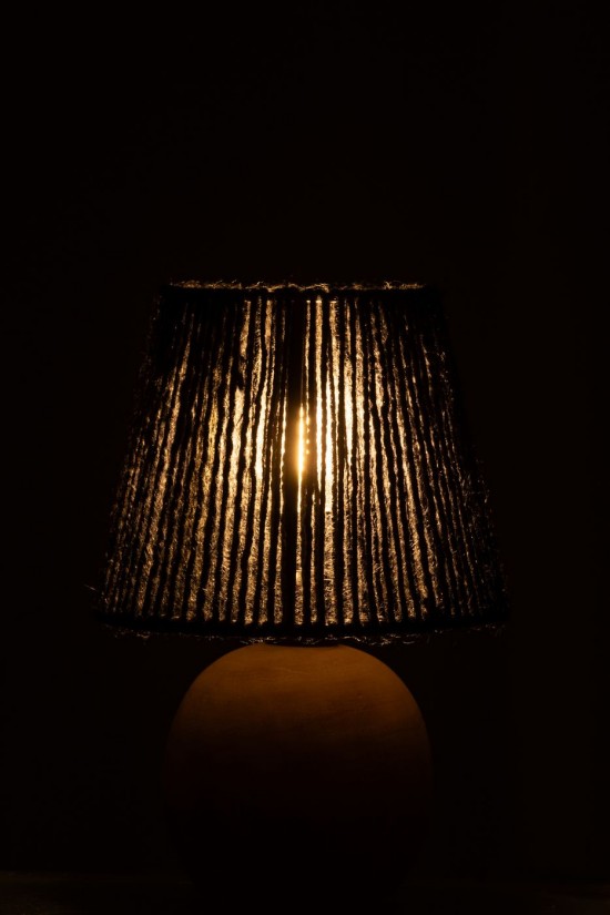 J-Line J Line Ampoules Jolipa Lampe Led Bois Metal Noir.