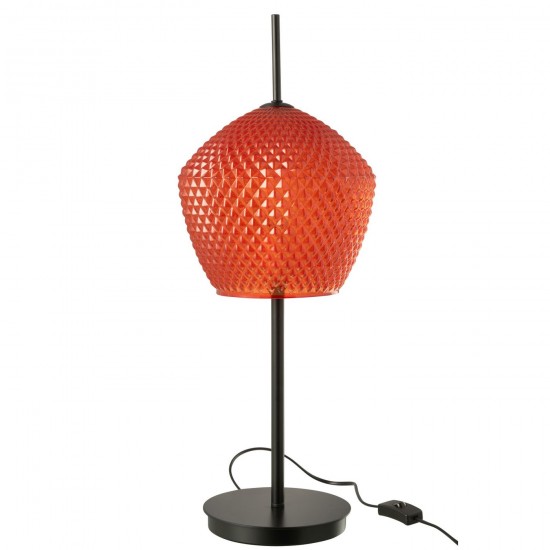 J Line Lampe Verre Rouge L23xB23xH60 cm JLine 53927 by Jolipa 53927.