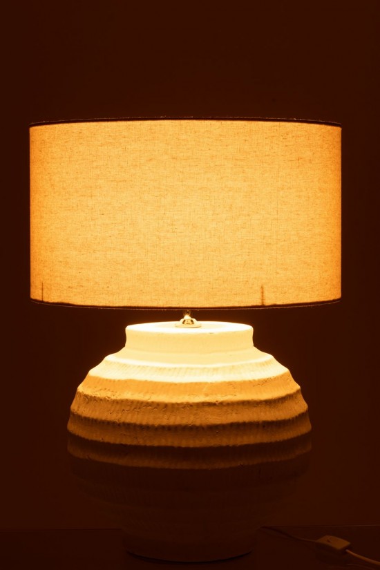 J-Line J Line Éclairage Armatures Luminaires D'intérieur Pieds De Lampe Avec Abat Jour Lampes De Table Jolipa Lampe Terracott.