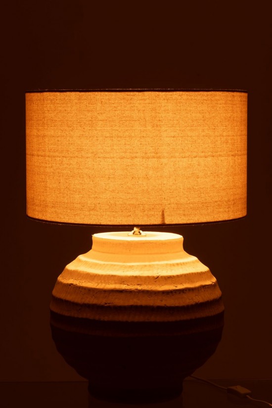 J-Line J Line Éclairage Armatures Luminaires D'intérieur Pieds De Lampe Avec Abat Jour Lampes De Table Jolipa Lampe Terracott.