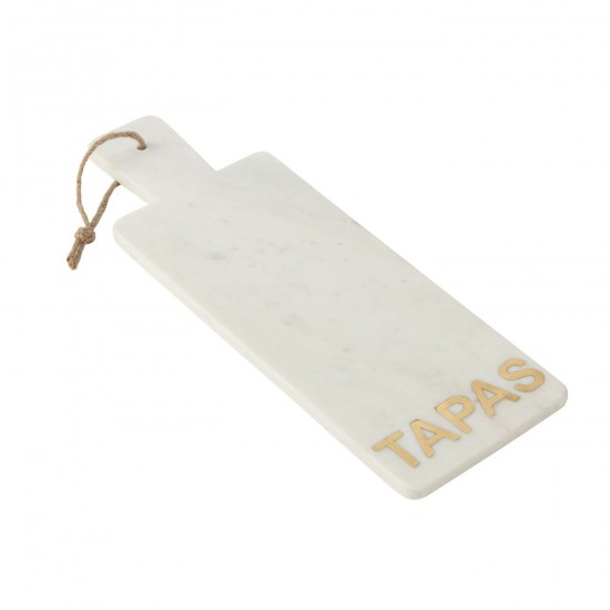 J-Line J Line planches à découper Jolipa Planche A Fromage Rectangle Tapas Marbre Blanc.