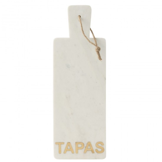 J Line Planche A Fromage Rectangle Tapas Marbre Blanc L48xB17xH2 cm JLine 53997 by Jolipa 53997.