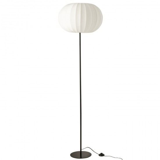 J Line Lampadaire Lanterne Metal Textile Blanc Large L50xB50xH173 cm JLine 54209 by Jolipa 54209.