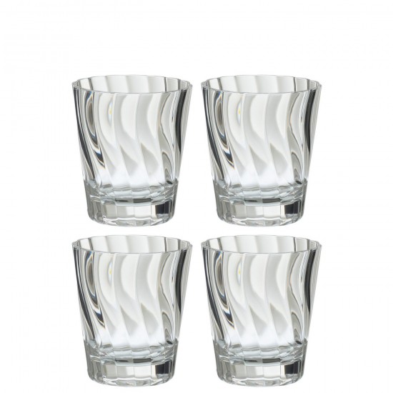 J Line Boite 4 Verres Plastque Transparent L10xB10xH11 cm JLine 54260 by Jolipa 54260.