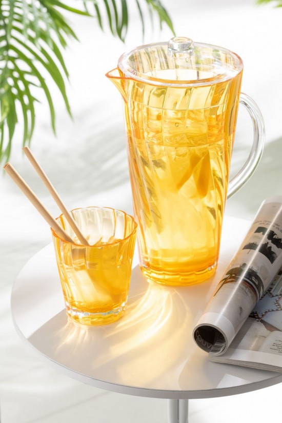 J-Line J Line boites Boite 4 Verres Plastque Mix.