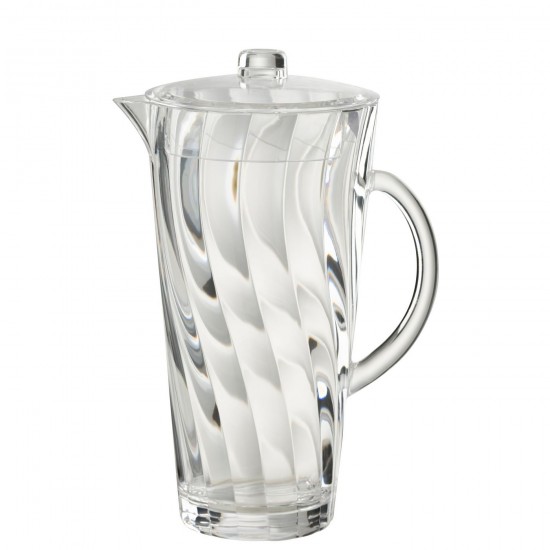 J Line Pichet Vague Plastque Transparent L14xB14xH27 cm JLine 54263 by Jolipa 54263.