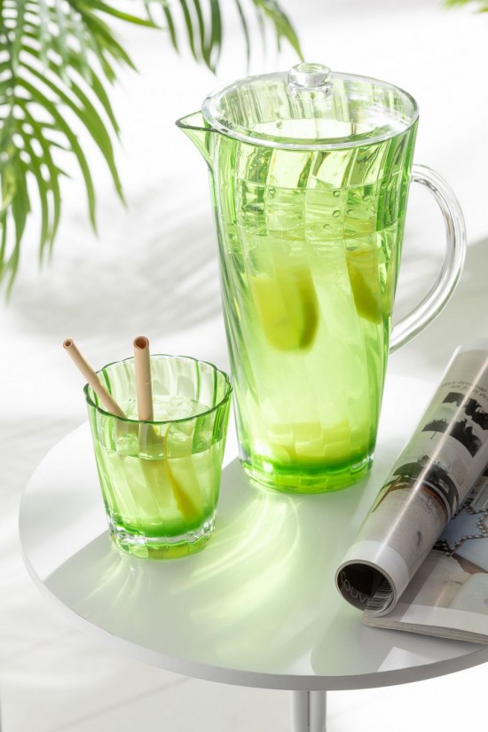 Jolipa Pichet Vague Plastque Vert Fonce.