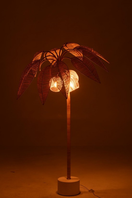 J-Line J Line Lampadaires Lampes Raides Debouts Sur Pied De Sol Jolipa Lampadaire Cocotier Canne A Sucre Natura Small.