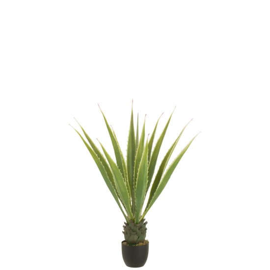 J Line Agave Pot Blanc Casse Artificiel Vert L80xB80xH115 cm JLine 54361 by Jolipa 54361.
