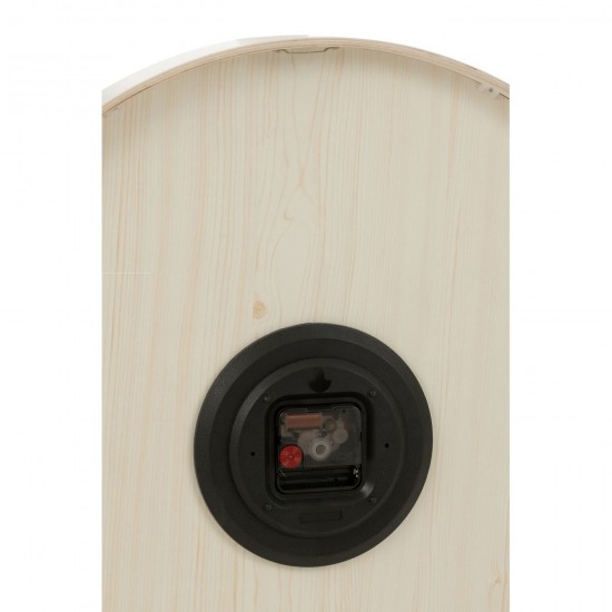 J-Line J Line horloges murales Jolipa Horloge Murale Contreplaque Mdf Blanc Large.