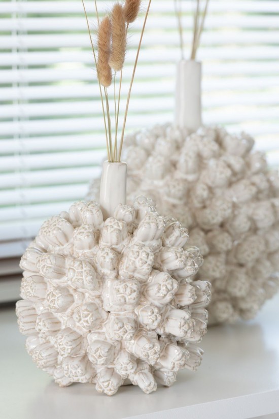 Jolipa Vase Saki Ceramique Blanc Small.