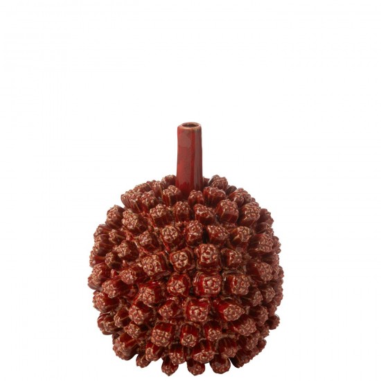 J Line Vase Saki Ceramique Rouge Large L25xB25xH30 cm JLine 54502 by Jolipa 54502.