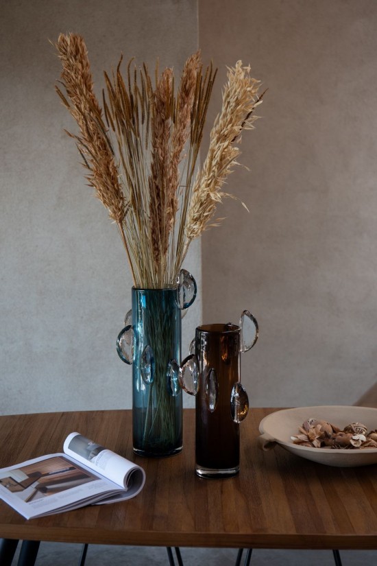 Jolipa Vase Steggy Verre Marron Small.