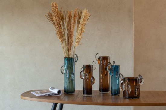 Jolipa Vase Steggy Verre Marron Large.