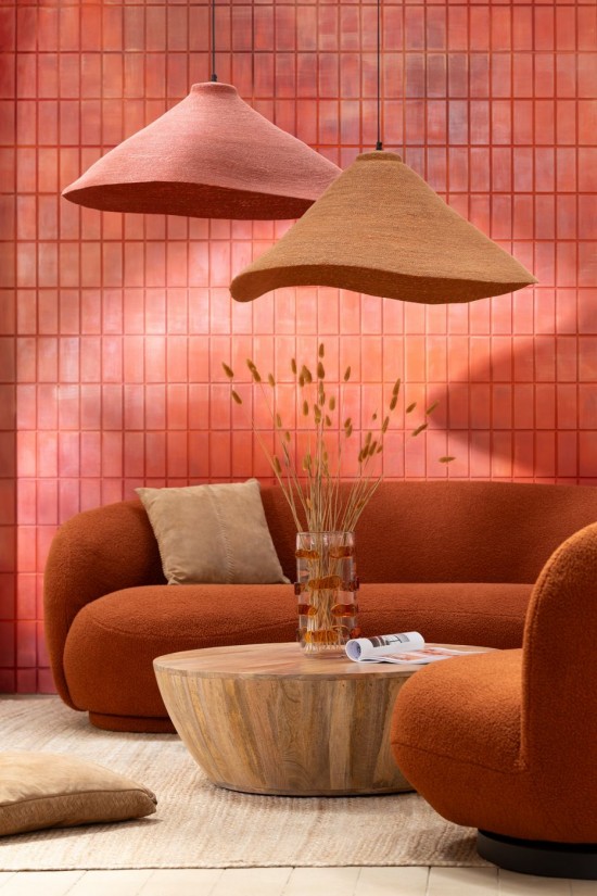 Jolipa Vase Pebbles Verre Ambre Transparent Large.