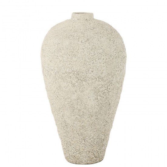 J Line Vase Pot Antique Cement White L48xB48xH100 cm JLine 54561 by Jolipa 54561.