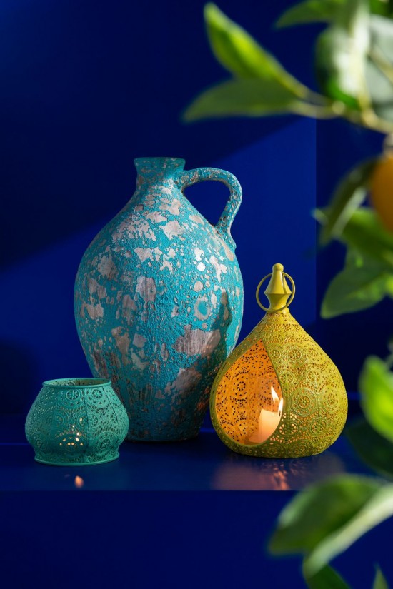 Jolipa Vase Carafe Antique Clay Cement Azur.