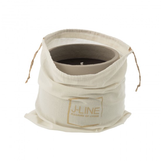 J-Line J Line bougie d'extérieur bougies d'extérieur Jolipa Bougie Exterieure Cyra Ciment Gris Large.