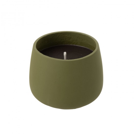 J Line Bougie Exterieure Cyra Ciment Vert Large L21xB21xH16 cm JLine 54593 by Jolipa 54593.