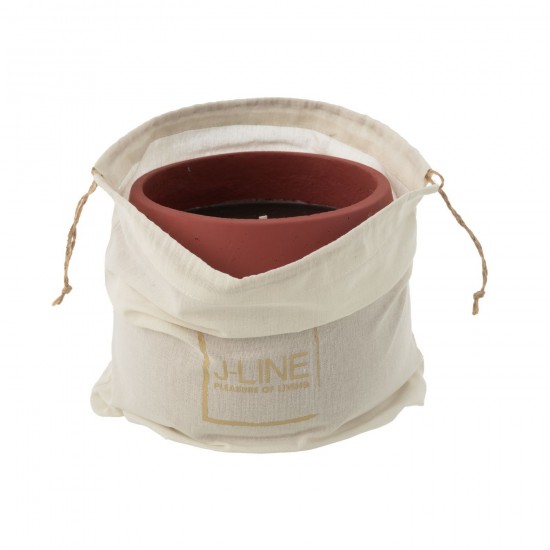 J-Line J Line bougie d'extérieur bougies d'extérieur Jolipa Bougie Exterieure Cyra Ciment Rouge Large.