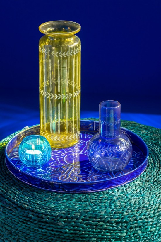 J-Line J Line vases Vase Calebasse Tarifa Verre Mix Assortiment De 3.
