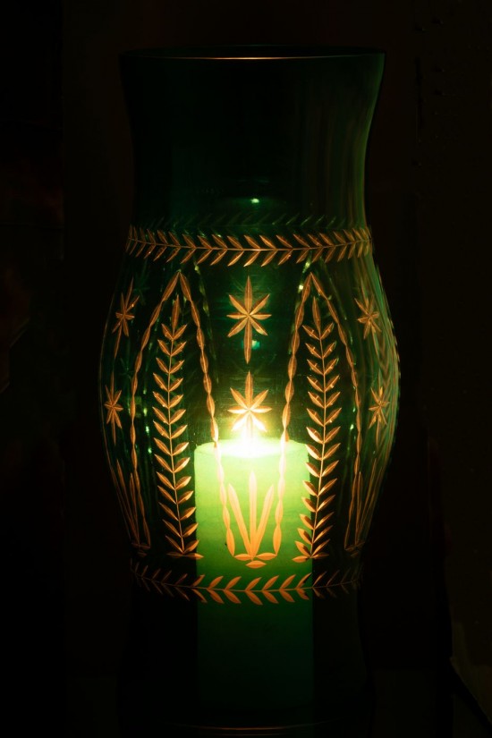 J-Line J Line lanternes photophores Jolipa Photophore Tarifa Verre Azur Small.