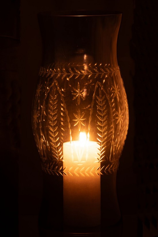 J-Line J Line lanternes photophores Jolipa Photophore Tarifa Verre Bleu Small.