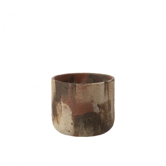 J Line Flowerpot Miltos Ceramic Mix Large L22xB22xH20 cm JLine 54696 by Jolipa 54696.