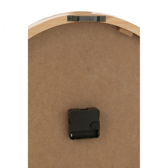 J-Line J Line horloges murales Jolipa Horloge Murale Bois Mdf Blanc Naturel Small.