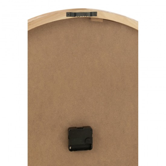 J-Line J Line horloges murales Jolipa Horloge Murale Bois Mdf Blanc Naturel Large.