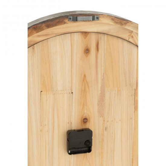 J-Line J Line horloges murales Jolipa Horloge Murale Grand Hotel Mdf Naturel Fonce Small.