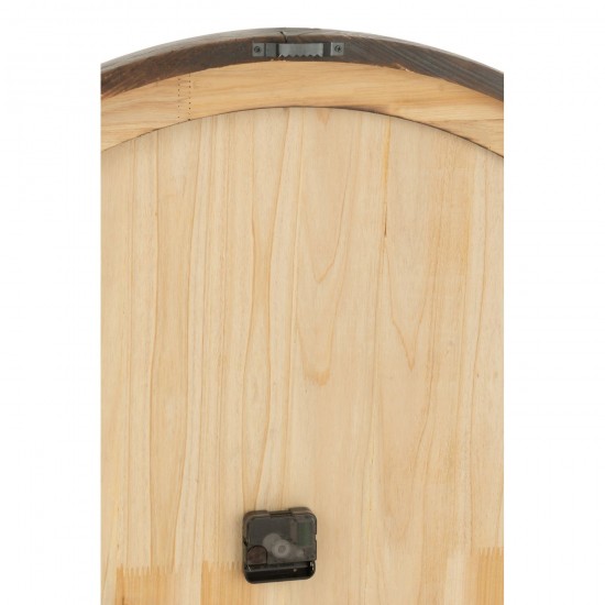 J-Line J Line horloges murales Jolipa Horloge Murale Grand Hotel Mdf Naturel Fonce Large.