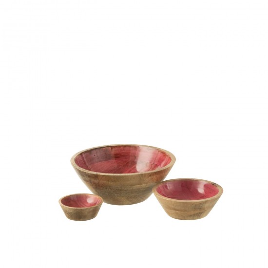 J-Line J Line bols Jolipa Bol Bois De Manguier Rose Large.