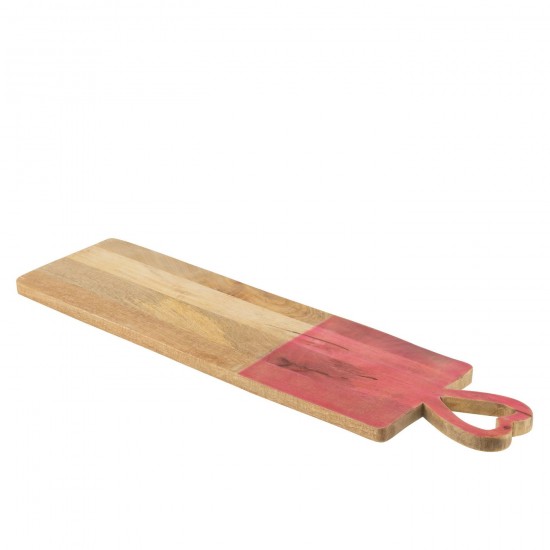 J-Line J Line Plateau de service plateaux de service Jolipa Planche Long Bois De Manguier Rose.