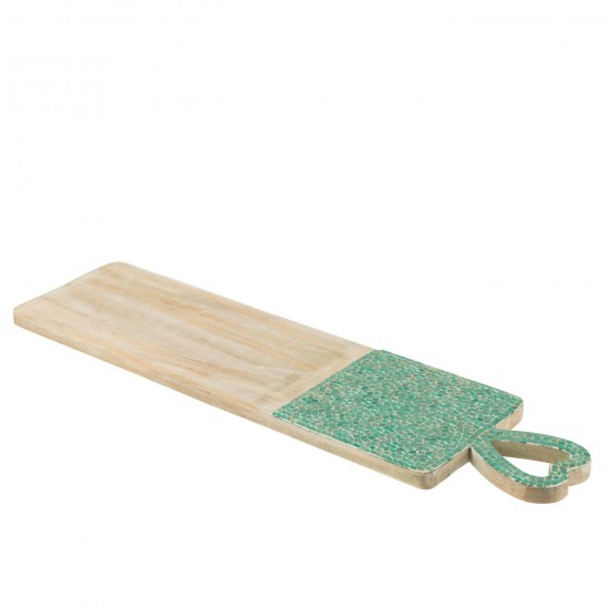 J-Line J Line Plateau de service plateaux de service Jolipa Planche Mosaique Long Bois De Manguier Vert.