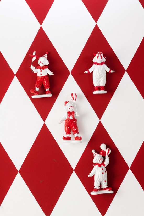 Jolipa Clown Ballon Pierre Rouge Blanc Assortiment De 2.